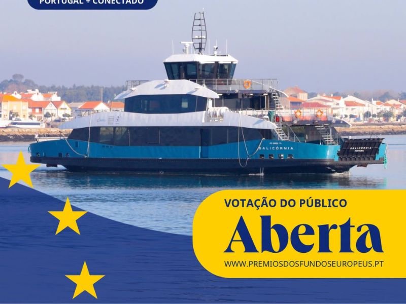 O novo Ferry Elétrico de Aveiro é finalista dos Prémios dos Fundos Europeus