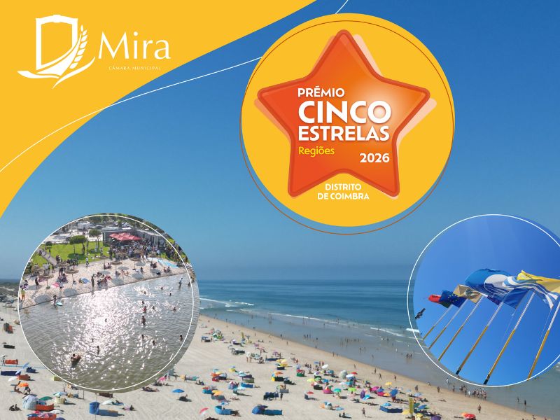 Praia de Mira distinguida pelo quinto ano consecutivo com Prémio Cinco Estrelas Regiões
